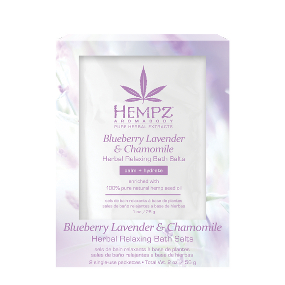 Hempz Blueberry Lavender & Chamomile Bath Salts Packet (2pk)